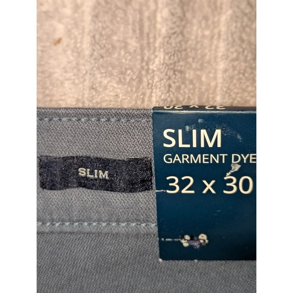 J Crew Flex Slim Garment Dyed Chinos Pants Mens 32x30 Blue Cotton Blend NWT $138
